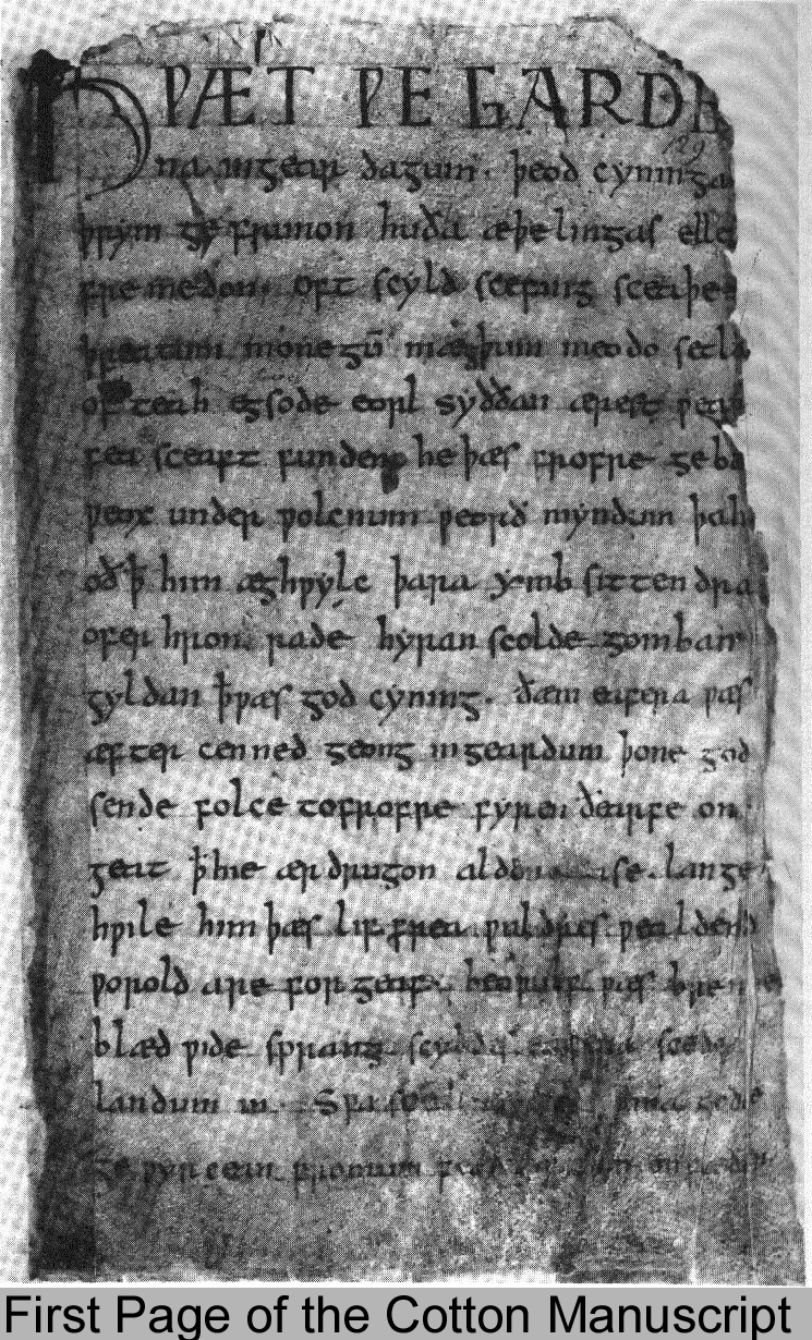 First Page of the Cotton manuscript